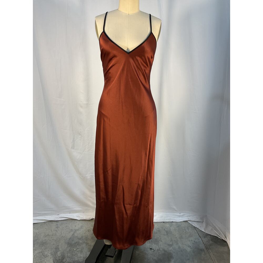 La Ligne Brown Spaghetti Strap Midi Dress